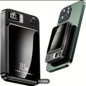 New Wireless Black Fast Charging Power Bank #1003-472